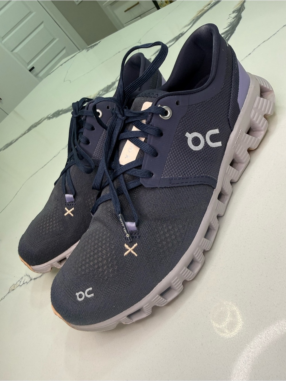 On Cloud X 3 Women's Running Shoes Size 7.5 Iron Fade Purple Gray 60.98097